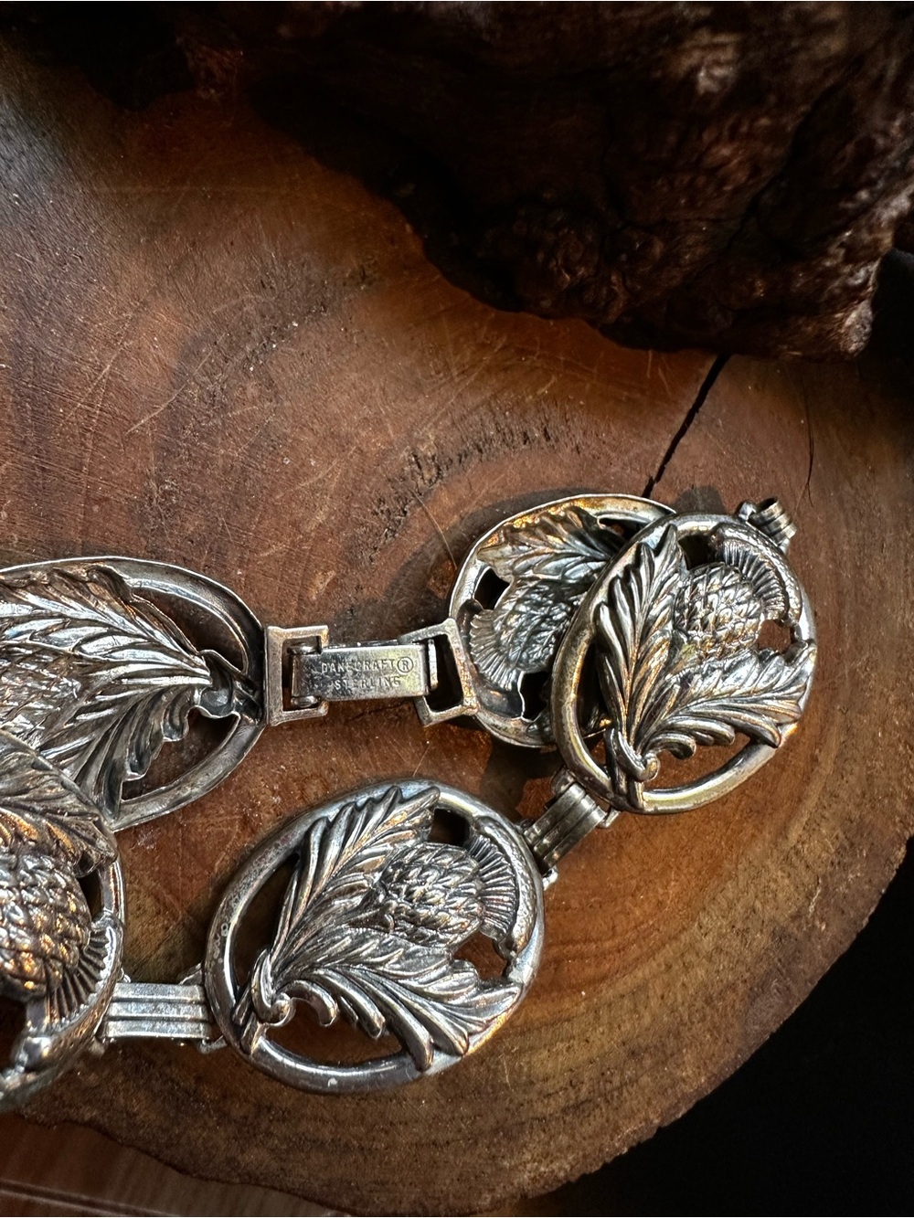 Silver Floral Link Bracelet - Elegant Women's Jewelry